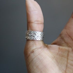 Sterling Silver Ring Size 8 Textured Ring